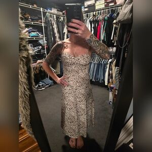 Leopard Print Midi Dress